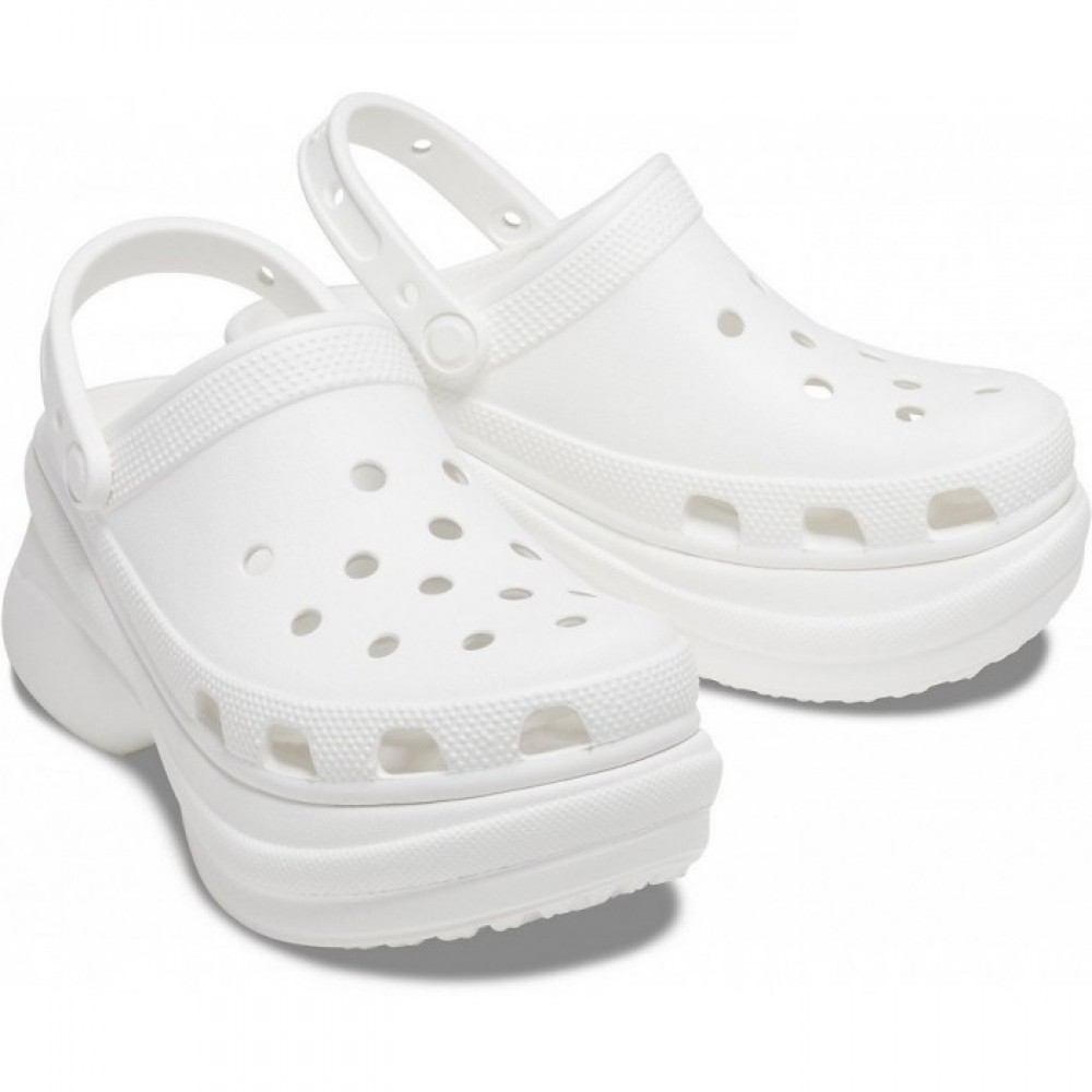 Женские Кроксы на платформе Crocs Classic Bae Clog White