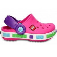 Детские Кроксы Crocs Kids’ Crocband LEGO Fuchsia Purple
