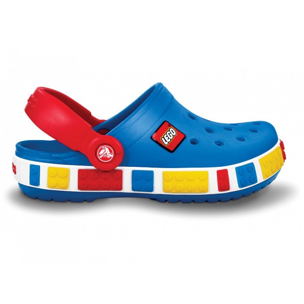 Детские Кроксы Crocs Kids' Crocband LEGO Sea/Blue/Red