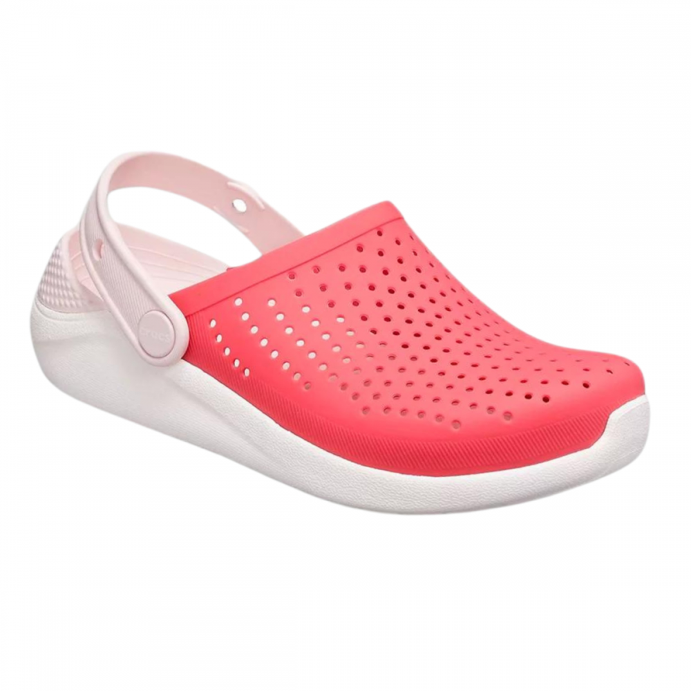 Детские Кроксы Crocs Kids’ LiteRide™ Clog Coral/White