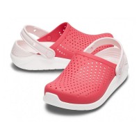 Детские Кроксы Crocs Kids’ LiteRide™ Clog Coral/White