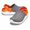 Детские Кроксы Crocs Kids’ LiteRide™ Clog "Grey/Orange"