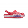 Детские Кроксы Crocs Kids' Crocband Clog Logo Stripe Poppy Red