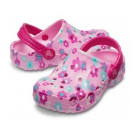Дитячі крокси Crocs Kids' Baya Clog Volt Flowers Pink