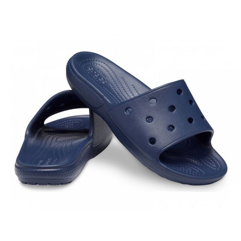 Мужские Кроксы Шлепки Crocs Classic Slide Dark Blue