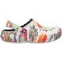 Зимние утепленные Кроксы Сабо Crocs Classic Lined Tie Dye Black/Multi