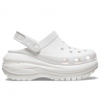 Женские Кроксы Сабо Crocs Classic Mega Crush White 
