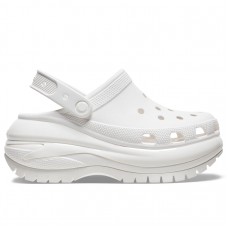Женские Кроксы Сабо Crocs Classic Mega Crush White 