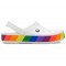 Женские Кроксы Crocs Crocband Rainbow Block Clog "White"