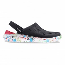 Сабо Кроксы Crocs LiteRide™ Clog Black/White (Клякса) Сабо Кроксы Crocs LiteRide™ Clog Black/White (Клякса)