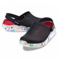 Сабо Кроксы Crocs LiteRide™ Clog Black/White (Клякса)