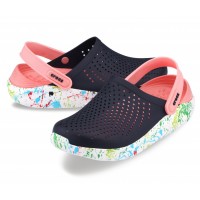 Жіночі Сабо Крокси Crocs LiteRide™ Clog Navy/Melon із кляксою на підошві