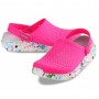 Женские Сабо Кроксы Crocs LiteRide™ Clog Pink/White Кляксы