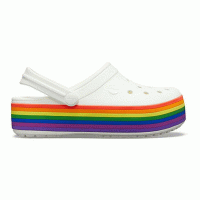 Женские Сабо Кроксы Crocs Platform Rainbow (Радуга)