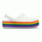 Женские Сабо Кроксы Crocs Platform Rainbow (Радуга)