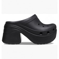 Жіночі Крокси на платформі Crocs SIREN Clog Black