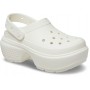 Женские Кроксы на платформе Crocs Stomp Clog White