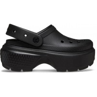 Жіночі Крокси на платформі Crocs Stomp Clog Black