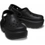 Женские Кроксы на платформе Crocs Stomp Clog Black