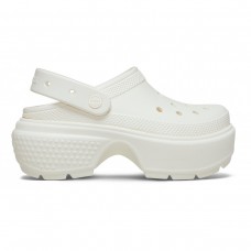 Женские Кроксы на платформе Crocs Stomp Clog White