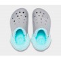 Женские зимние утепленные Кроксы Сабо Crocs Baya Lined Fuzz-Strap Clogs Bright Grey/Ice Blue