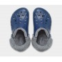 Зимние утепленные Кроксы Сабо Crocs Baya Lined Fuzz-Strap Clogs Navy/Bright Grey