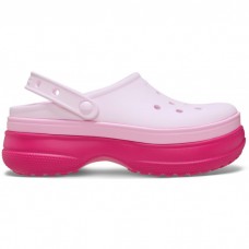 Крокси Crocs Classic Platform Stacked Clog Dragon Fruit