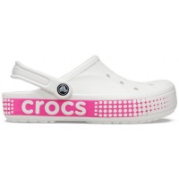 Жіночі крокси Сабо Crocs Bayaband Logo Motion Clog Volt White/Pink