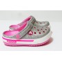 Детские Кроксы Kids Crocs Crocband Clog Silver/Pink