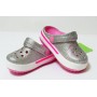 Детские Кроксы Kids Crocs Crocband Clog Silver/Pink