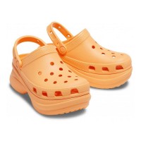 Жіночі крокси на платформі Crocs Classic Bae Clog Orange