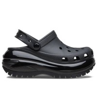 Женские Кроксы Сабо Crocs Classic Mega Crush Black