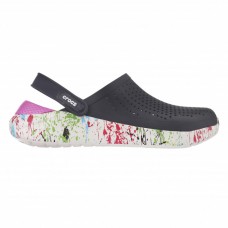 Женские Crocs Сабо Кроксы LiteRide™ Clog Dazzle (Кляксы фиолет)