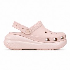 Женские кроксы Классические Сабо Crocs Crush Platform Shimmer Pink 
