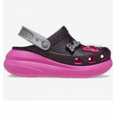 Женские кроксы Сабо Crocs Classic Crush Barbie Black