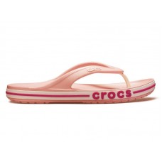 Женские Кроксы Вьетнамки Crocs Bayaband Flip Pink