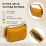 Красива сумка на плече крос-боді з натуральної шкіри 22100 Vintage Жовта