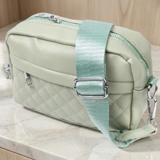 Стильная женская сумка кросс-боди с монетницей из экокожи Vintage 22797 Фисташковый