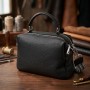 Жіноча сумка на два відділення з натуральної шкіри Vintage 22919 Чорний