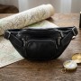 Чоловіча поясна сумка-бананка Tony Perotti Italico 8018 nero (90623) Чорна