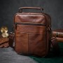 Стильна чоловіча сумка з натуральної шкіри 21275 Vintage Коричнева