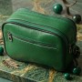 Жіноча шкіряна сумка крос боді для міста та щоденного використання Vintage 22113 Зелена