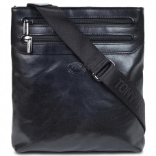 Мужская сумка Tony Perotti натуральная кожа Italico 6048G-20 nero (90351) Черная