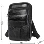Небольшая кожаная поясная сумка Vintage 20359 Черный
