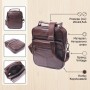 Зручна чоловіча сумка з ручкою шкіряна 21276 Vintage Коричнева