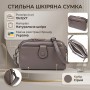 Сумка-клатч у стильному дизайні з натуральної шкіри 22099 Vintage Сіра
