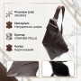 Стильна чоловіча сумка на плечі із натуральної шкіри GRANDE PELLE 11669 Коричнева
