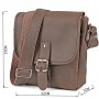 Сумка SHVIGEL 00890 из винтажной кожи Коричневая
