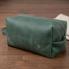 Шкіряна косметичка унісекс GRANDE PELLE 11573 Зелений