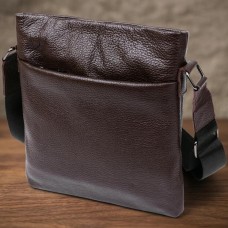 Шкіряна сумка чоловіча через плече SHVIGEL 11601 Коричневий